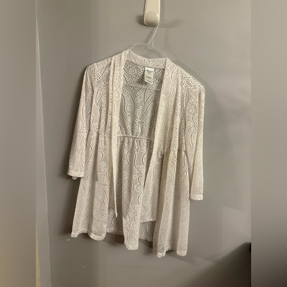 Catalina White Crochet swim cover-up